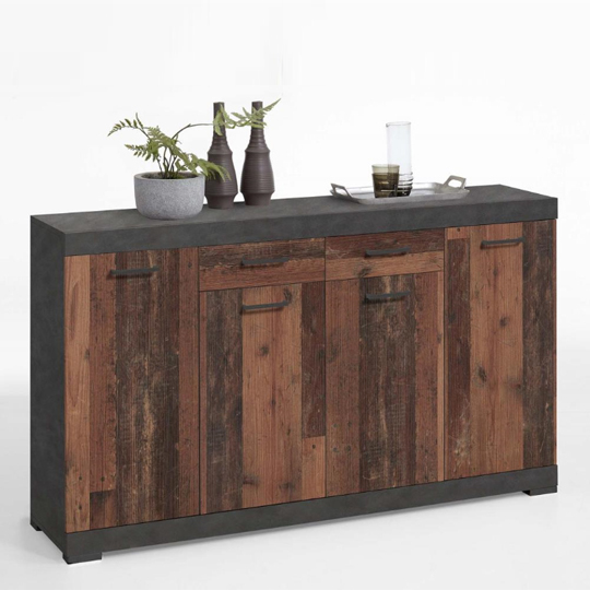 Product photograph of Holte Wooden Large Sideboard In Matera And Old Style Dark from Furniture in Fashion