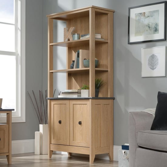 Product photograph of Home Wooden Bookcase With 3 Shelves In Dover Oak from Furniture in Fashion