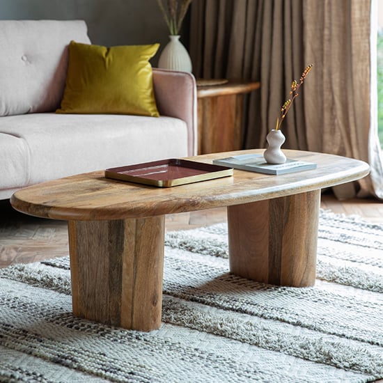 Product photograph of Huffman Rectangular Wooden Coffee Table In Natural from Furniture in Fashion