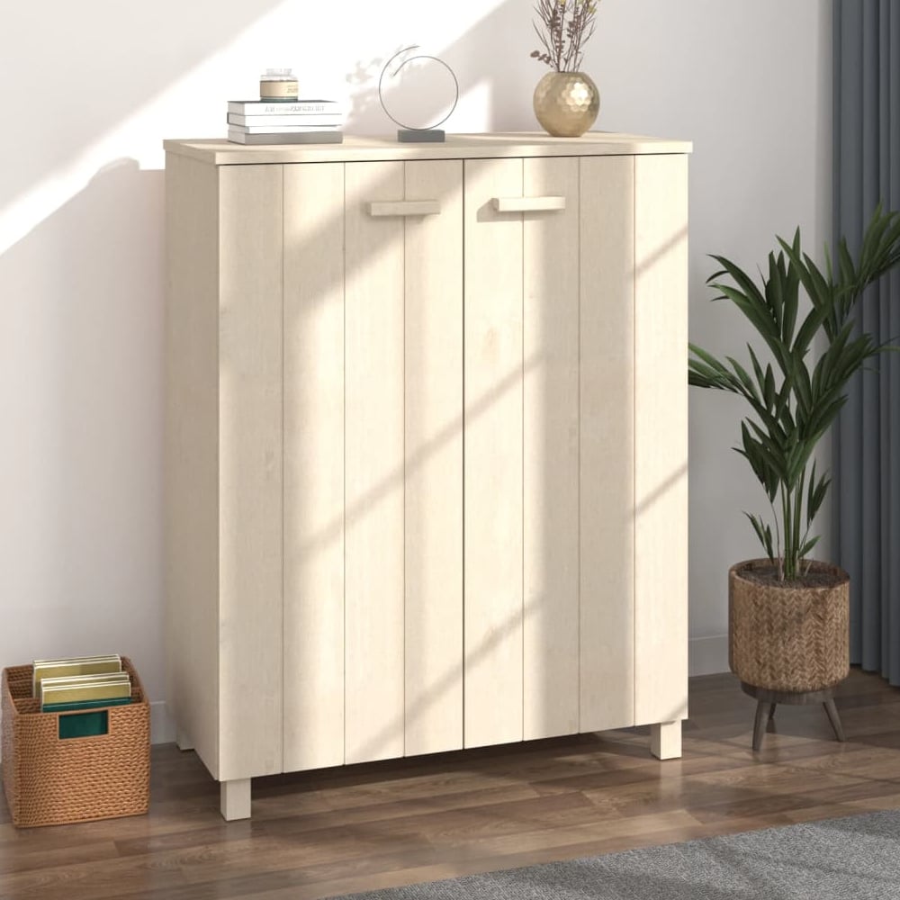 Product photograph of Hull Wooden Shoe Storage Cabinet 2 Doors In Brown from Furniture in Fashion