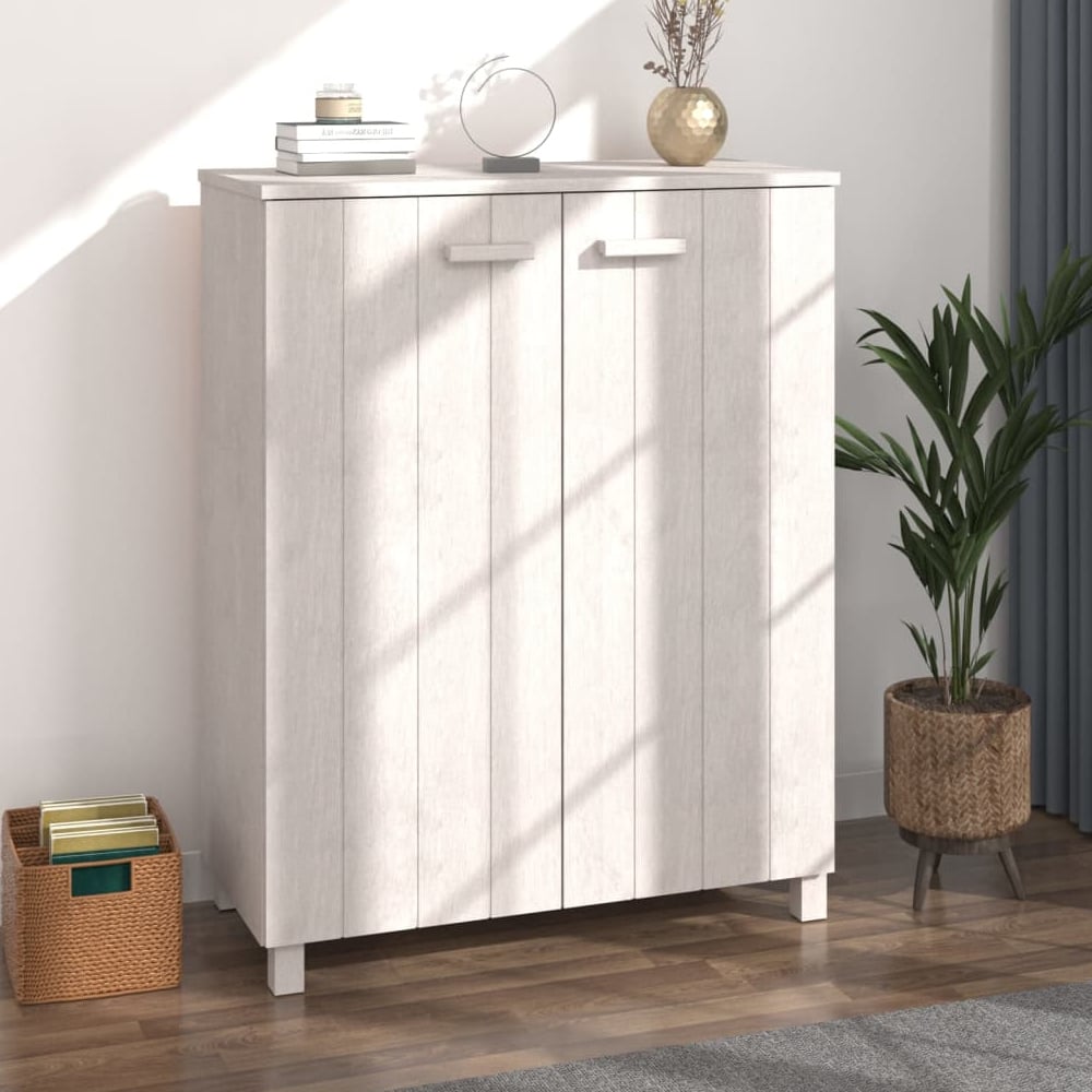 Read more about Hull wooden shoe storage cabinet 2 doors in white