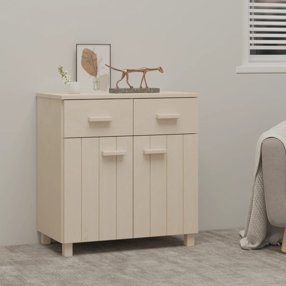 hull wooden sideboard with 2 doors 2 drawers in brown