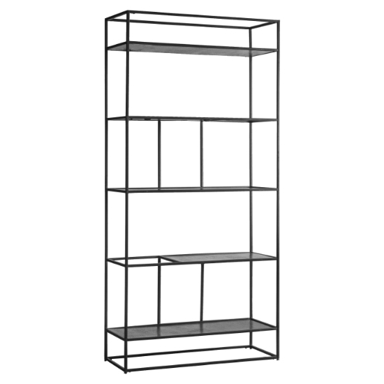 Product photograph of Hurston Metal Shelving Display Unit In Antique Silver from Furniture in Fashion