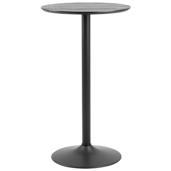 Read more about Ibika small wooden bar table in ash black with black base