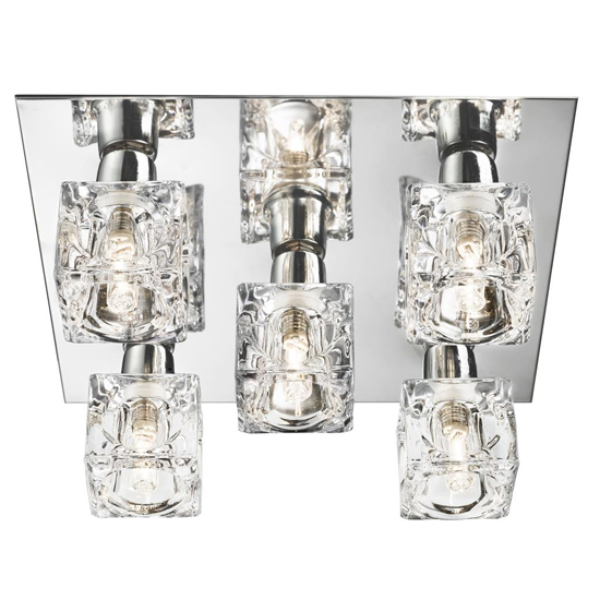 Read more about Ice cube led 5 lights flush ceiling light in chrome