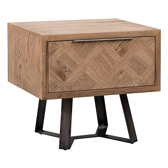 Read more about Idaho wooden 1 drawer lamp table in aged grey oak