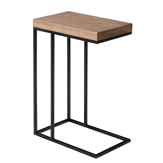 Product photograph of Idaho Wooden Side Table In Aged Grey Oak from Furniture in Fashion