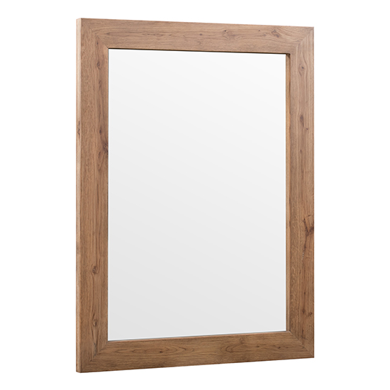 Product photograph of Idaho Wooden Wall Mirror In Aged Grey Oak from Furniture in Fashion