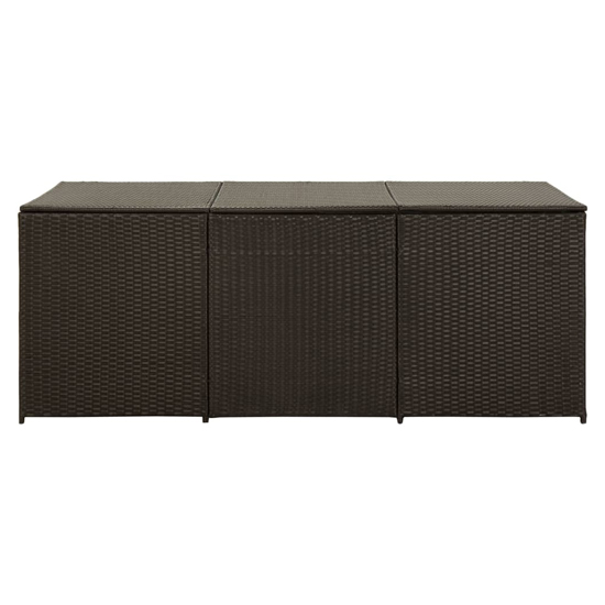 Ijaya 180cm Poly Rattan Garden Storage Box In Brown | Furniture In Fashion