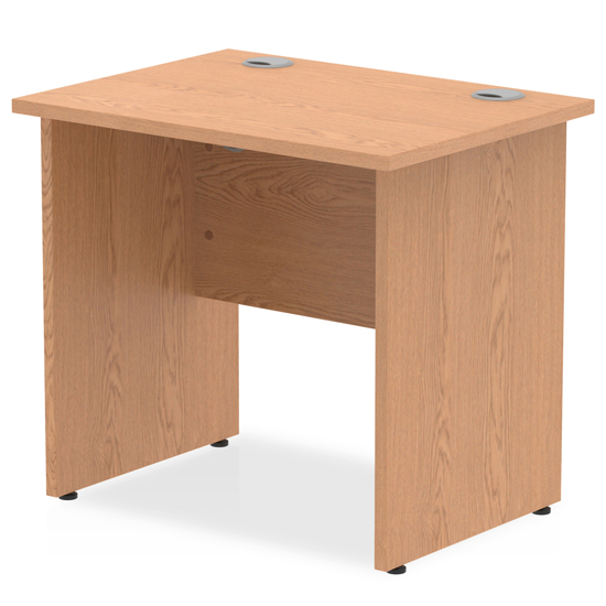 Read more about Impels 800mm computer desk in oak with panel end leg