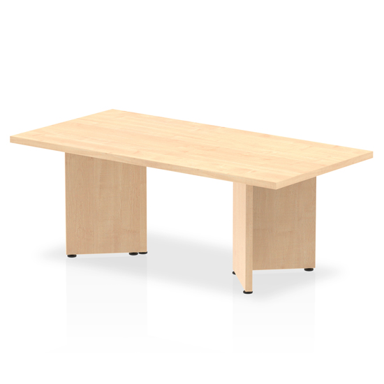 Read more about Impulse wooden coffee table in maple with arrowhead leg