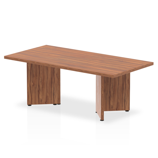 Product photograph of Impulse Wooden Coffee Table In Walnut With Arrowhead Leg from Furniture in Fashion