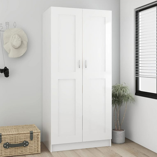Read more about Inara high gloss wardrobe with 2 doors in white