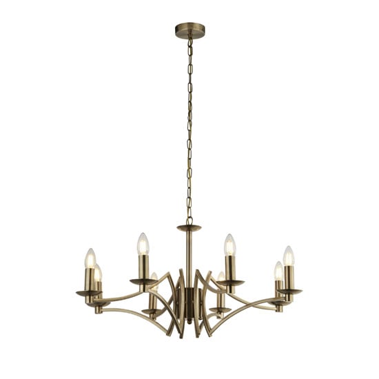 Read more about Infinity wall hung 8 pendant light in antique brass