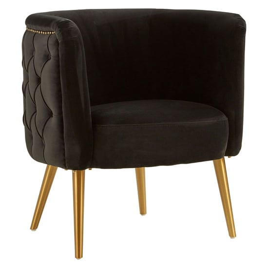 Product photograph of Intercrus Upholstered Fabric Tub Chair In Black from Furniture in Fashion