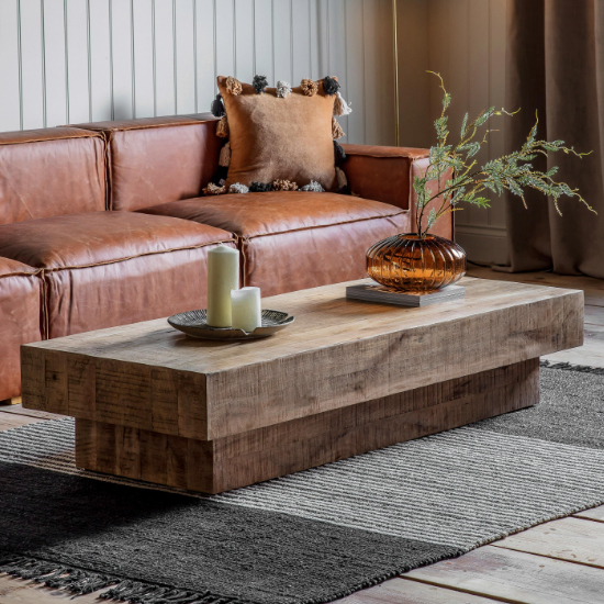 Read more about Iowan rectangular wooden coffee table in natural