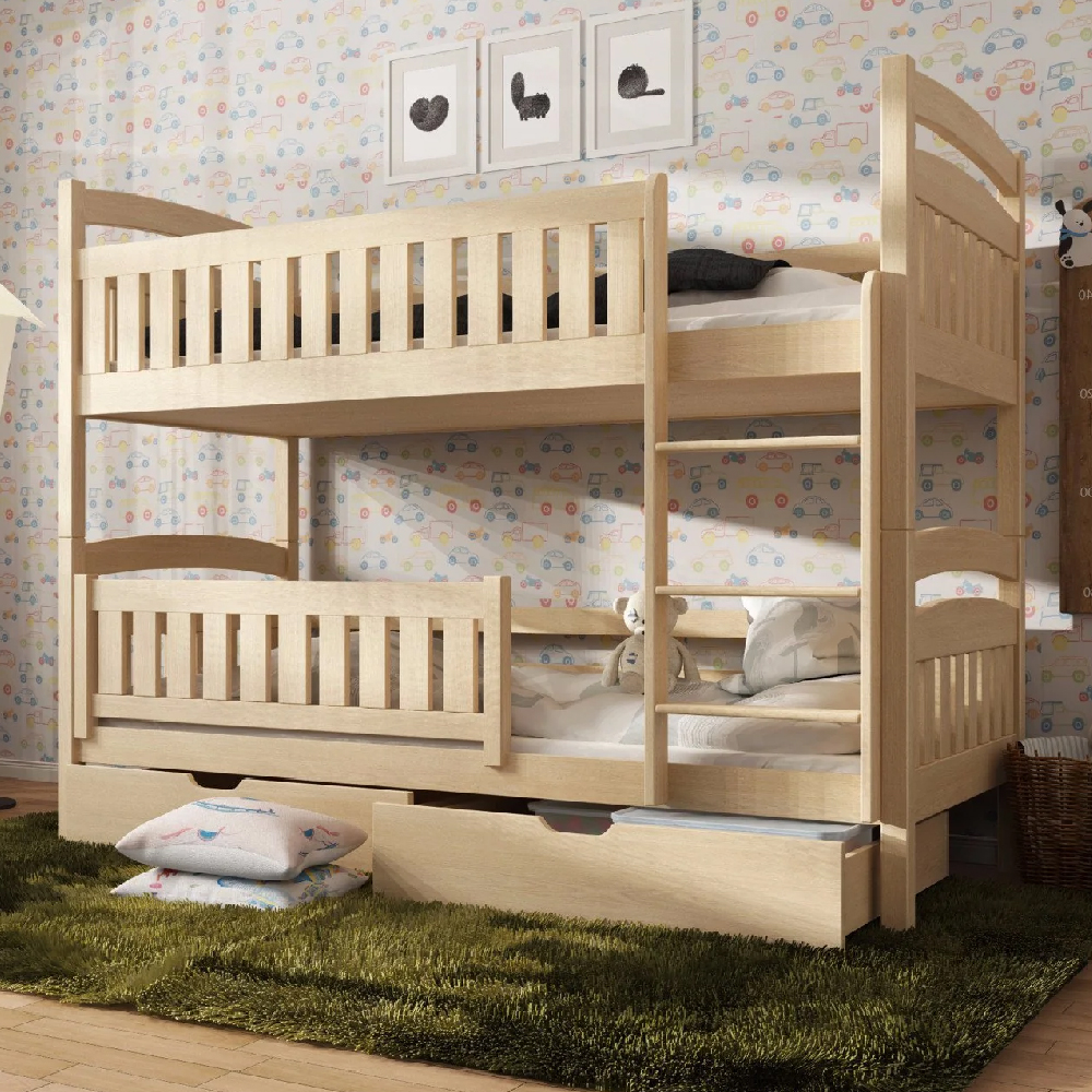 ipswich wooden bunk bed without mattress in pine