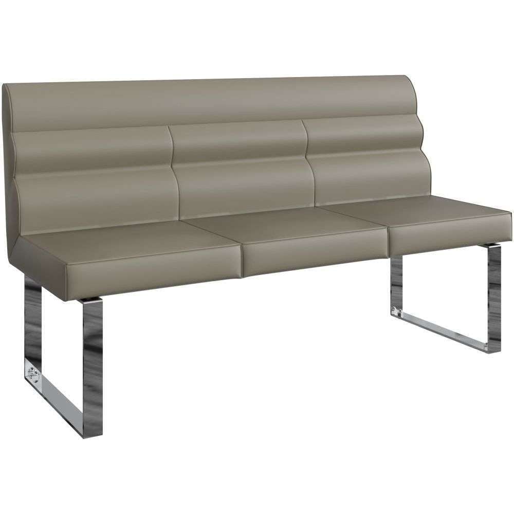 Product photograph of Irvane Pu Learther Dining Bench Large In Taupe from Furniture in Fashion