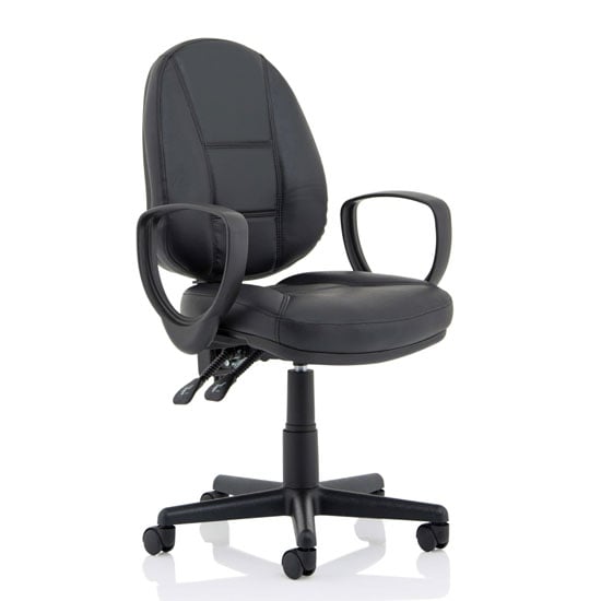 Product photograph of Jackson High Back Office Chair In Black With Loop Arms from Furniture in Fashion