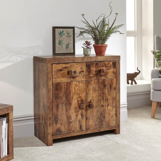 Product photograph of Jawcraig Sideboard With 2 Doors 2 Drawers In Mango Wood Effect from Furniture in Fashion