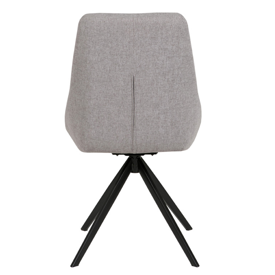 Jessa Fabric Dining Chair With Black Legs In Light Grey | Furniture in ...