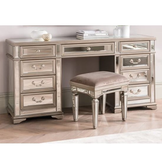 View Jessika mirrored dressing table in taupe