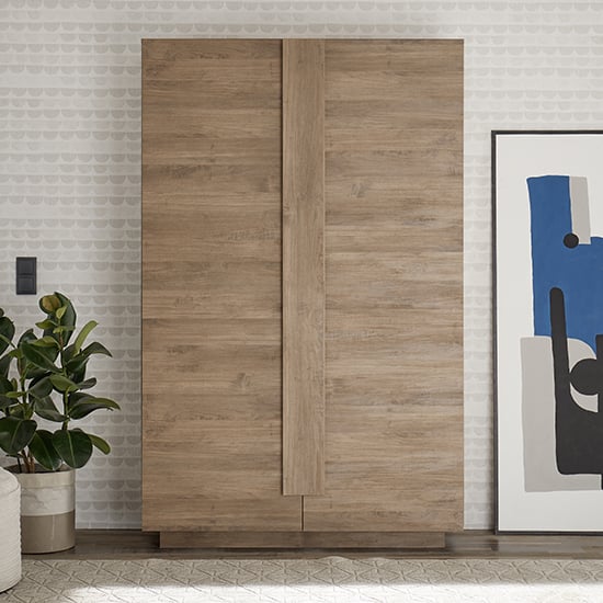 Product photograph of Jining Wooden Highboard With 2 Doors In Oak from Furniture in Fashion