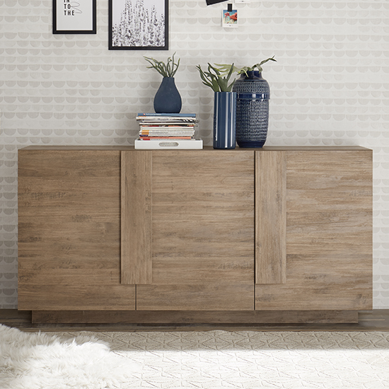 Product photograph of Jining Wooden Sideboard With 3 Doors In Oak from Furniture in Fashion