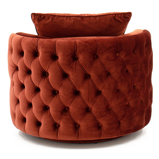 Jools Velvet Swivel Chair In Copper | Furniture in Fashion