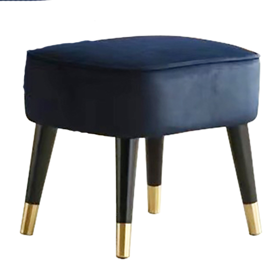 velvet navy stool