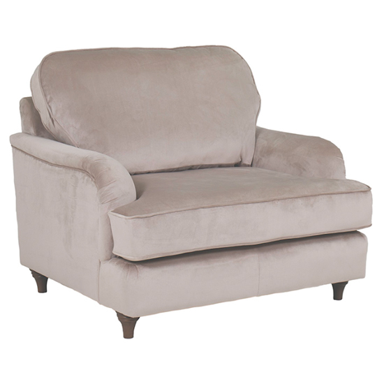 Product photograph of Karley Velvet 1 Seater Sofa In Beige from Furniture in Fashion