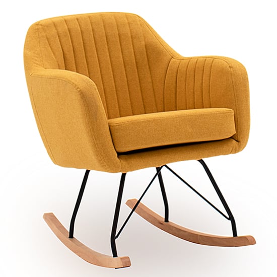 Photo of Kartell fabric rocking chair in mustard