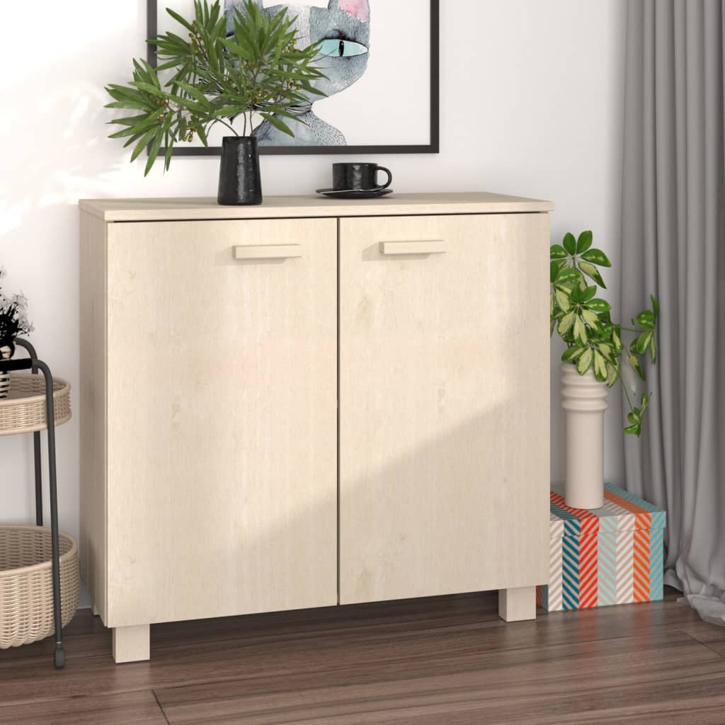 Read more about Kathy solid pinewood sideboard with 2 doors in honey brown