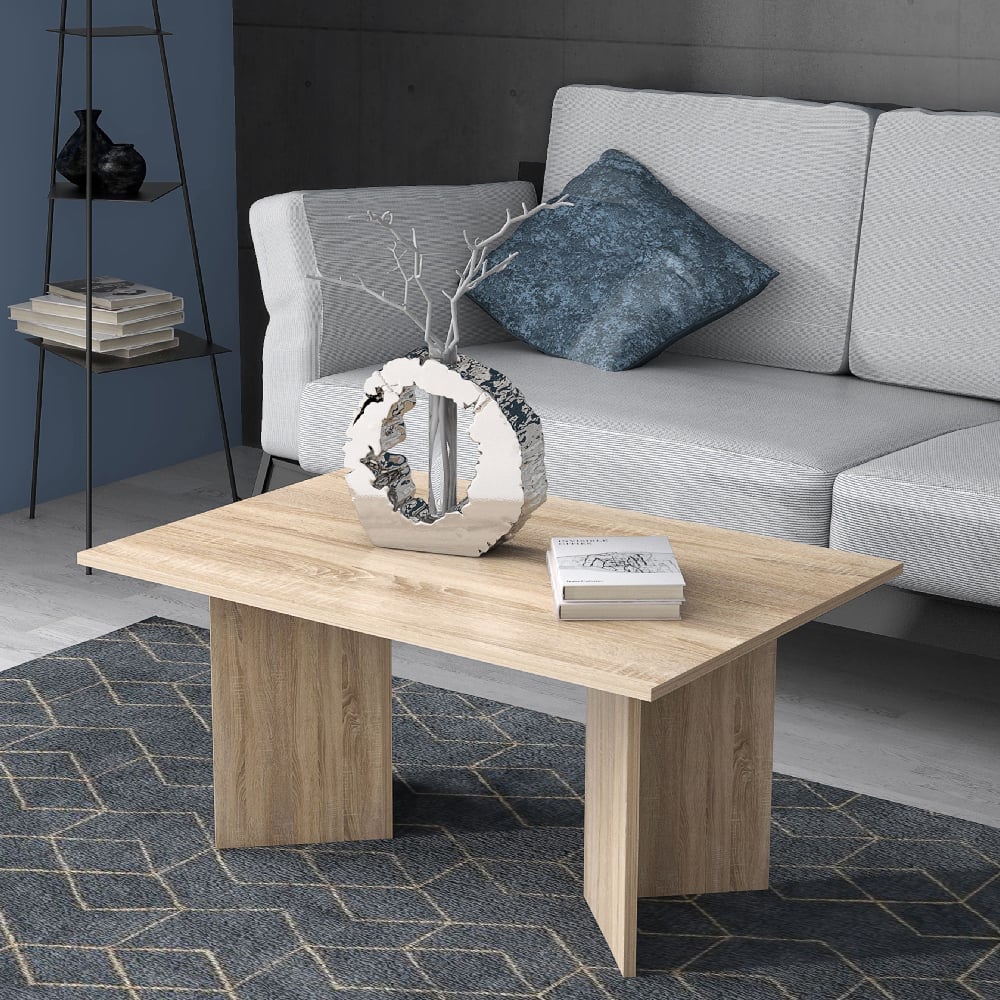 Product photograph of Keizer Wooden Coffee Table Rectangular In Sonoma Oak from Furniture in Fashion