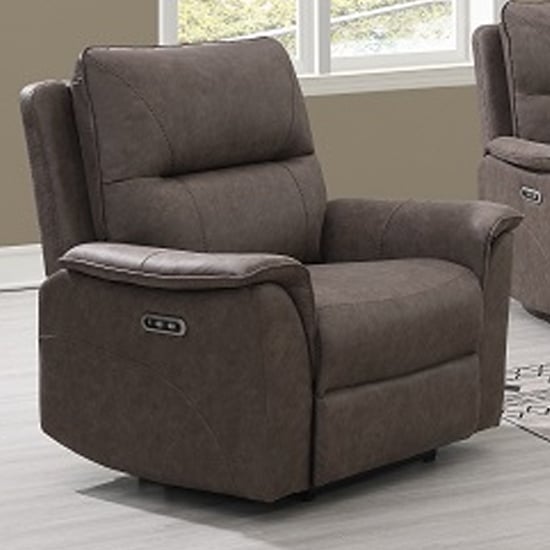 Product photograph of Keller Clean Fabric Manual Recliner Chair In Truffle from Furniture in Fashion