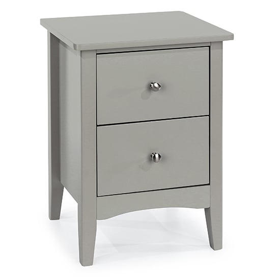 Photo of Kamuy wooden 2 drawers bedside cabinet in grey