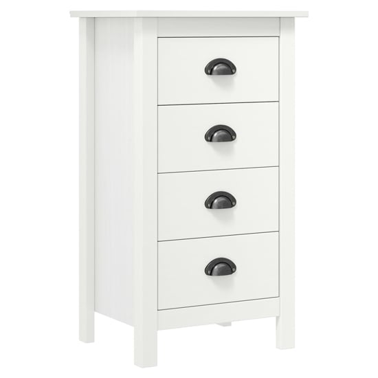 Product photograph of Kendal Wooden Chest Of 4 Drawers In White from Furniture in Fashion