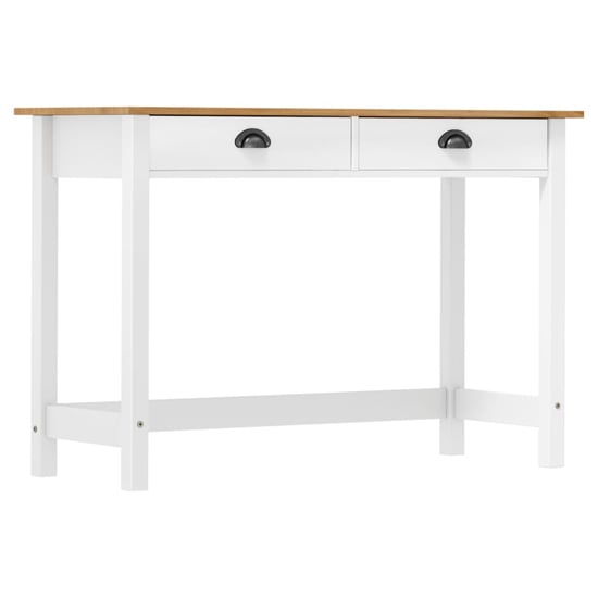 Product photograph of Kendal Wooden Console Table With 2 Drawers In White And Natural from Furniture in Fashion