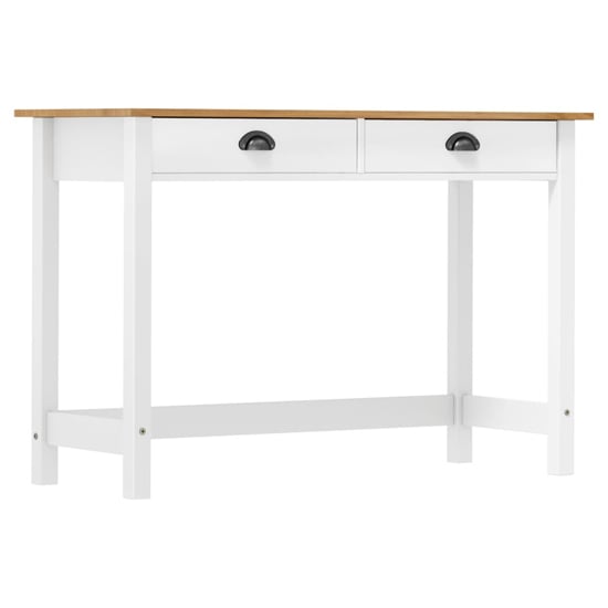 Read more about Kendal wooden console table with 2 drawers in white and natural