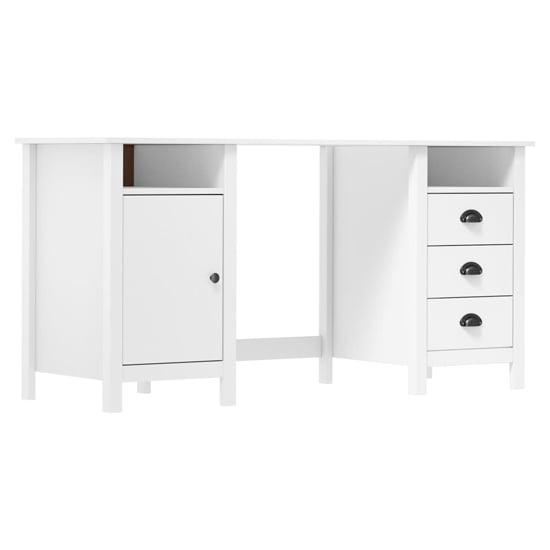 Product photograph of Kendal Wooden Laptop Desk With 1 Door In White from Furniture in Fashion