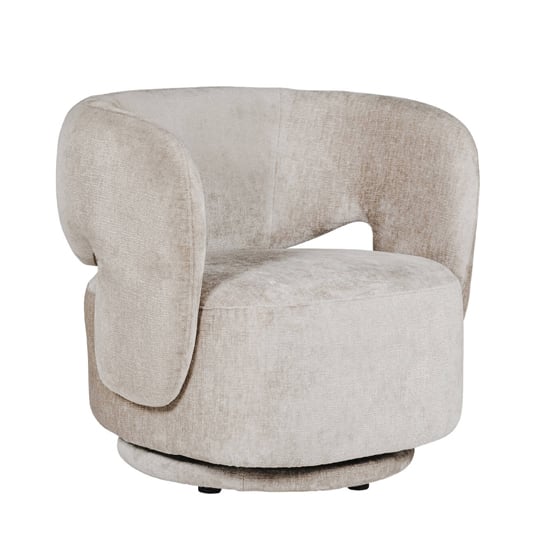 kenner swivel chinelle fabric accent chair in mink