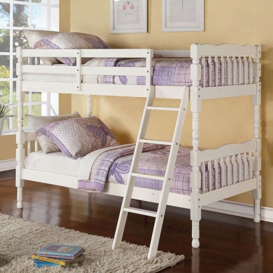 Product photograph of Kerri Wooden Bunk Bed In Cream from Furniture in Fashion