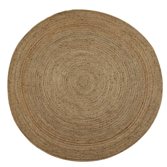 Kerrville Small Round Jute Rug In Brown | Furniture in Fashion