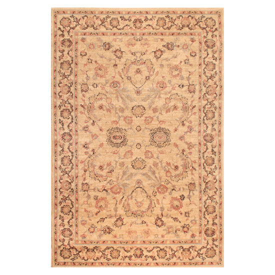 Product photograph of Keshan 133x190cm Supreme Shiraz Wool Rug In Cream from Furniture in Fashion