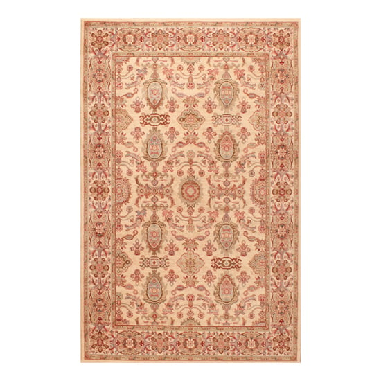 Product photograph of Keshan 70x140cm Supreme Herati Wool Rug In Cream from Furniture in Fashion