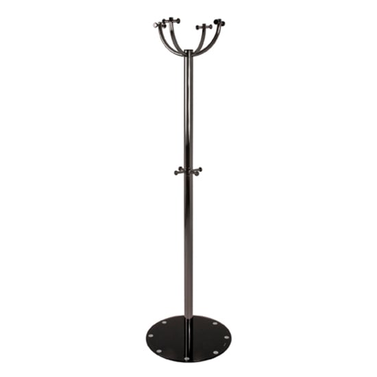 Read more about Kitchener metal coat stand in dark and chrome