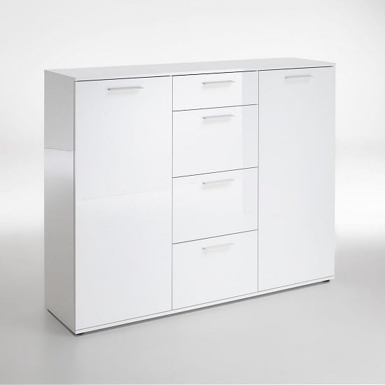 Read more about Klara sideboard in white high gloss with 2 doors