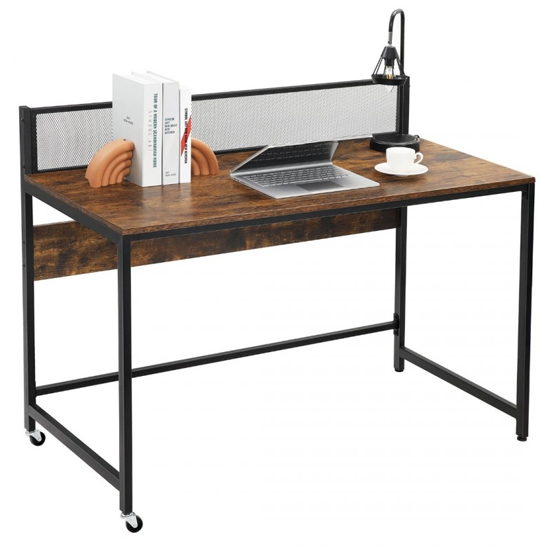 Kohler Wooden Industrial Computer Desk In Rustic Brown | FiF