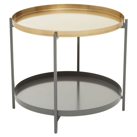 Photo of Koura metal coffee table in gold and grey