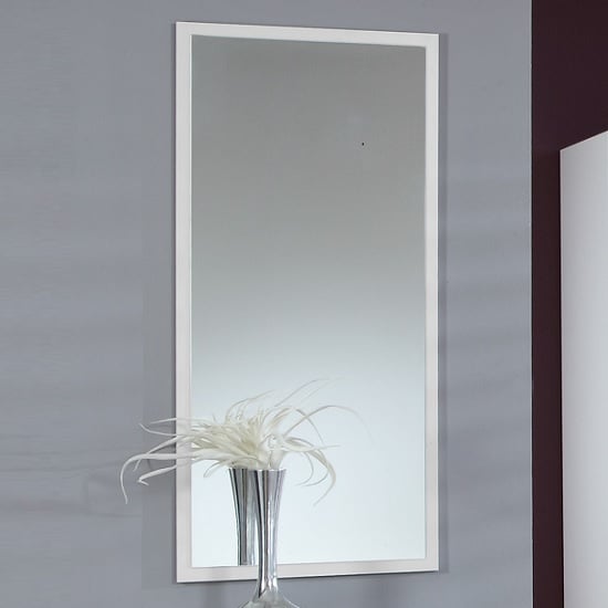 Read more about Krefeld wooden wall mirror rectangular in white